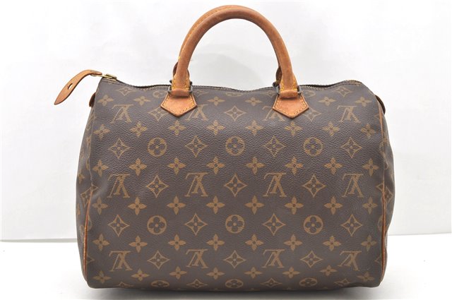 Authentic Louis Vuitton Monogram Speedy 30 Hand Bag M41526 LV 1536D