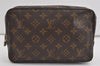 Auth Louis Vuitton Monogram Trousse Toilette 23 Clutch Hand Bag M47524 LV 1536I