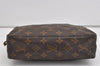 Auth Louis Vuitton Monogram Trousse Toilette 23 Clutch Hand Bag M47524 LV 1536I