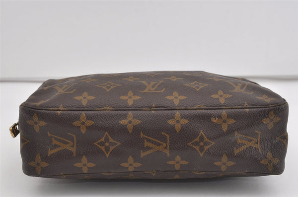 Auth Louis Vuitton Monogram Trousse Toilette 23 Clutch Hand Bag M47524 LV 1536I