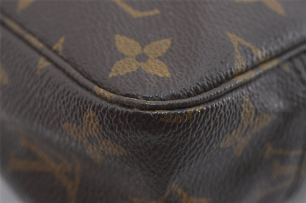 Auth Louis Vuitton Monogram Trousse Toilette 23 Clutch Hand Bag M47524 LV 1536I