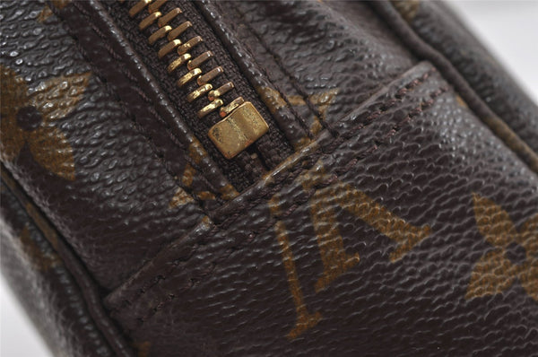 Auth Louis Vuitton Monogram Trousse Toilette 23 Clutch Hand Bag M47524 LV 1536I
