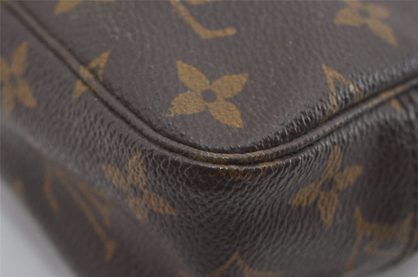 Auth Louis Vuitton Monogram Trousse Toilette 23 Clutch Hand Bag M47524 LV 1536I