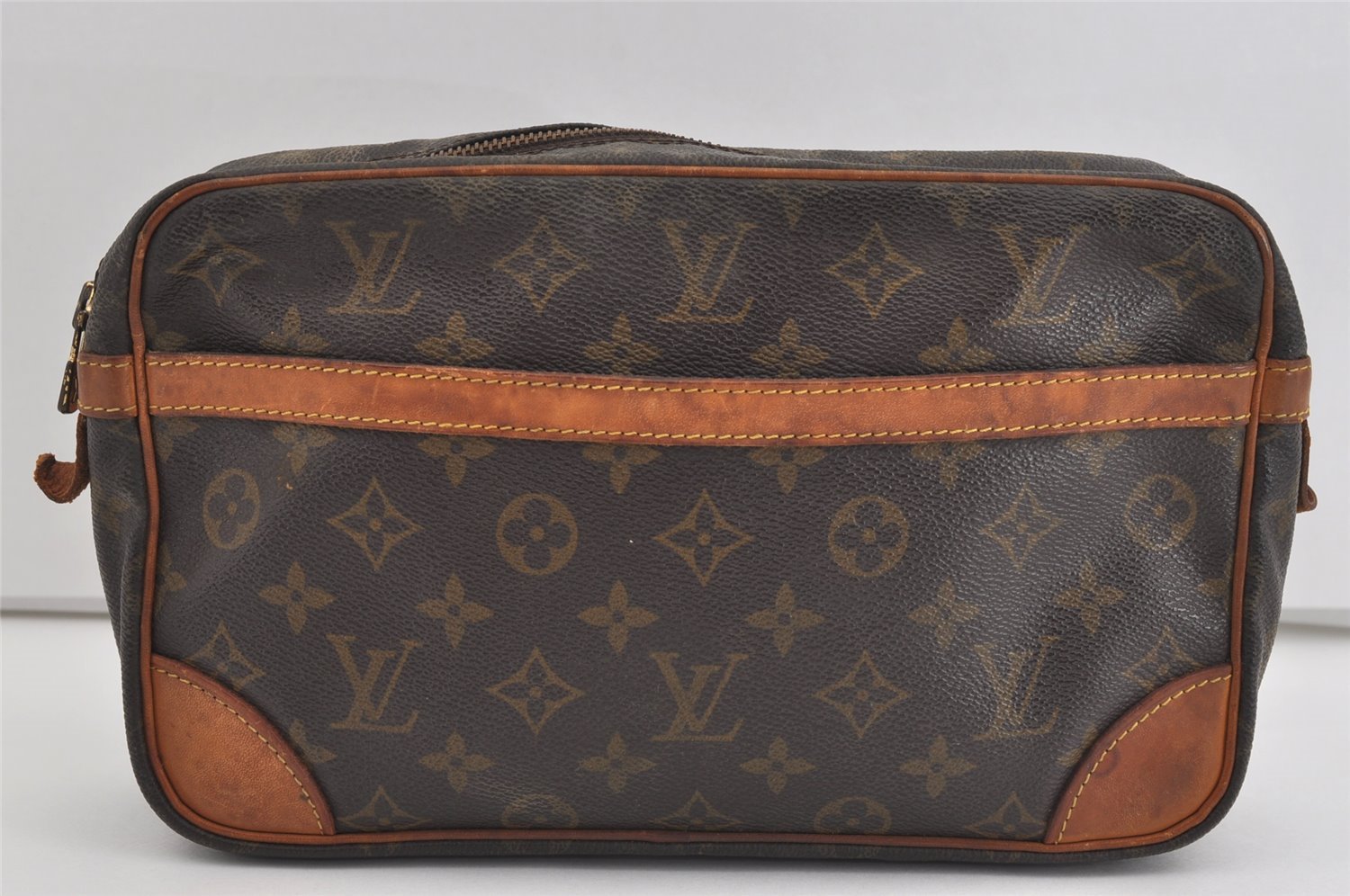 Authentic Louis Vuitton Monogram Compiegne 28 Clutch Hand Bag M51845 LV 1538I