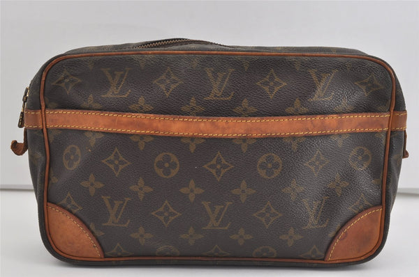 Authentic Louis Vuitton Monogram Compiegne 28 Clutch Hand Bag M51845 LV 1538I
