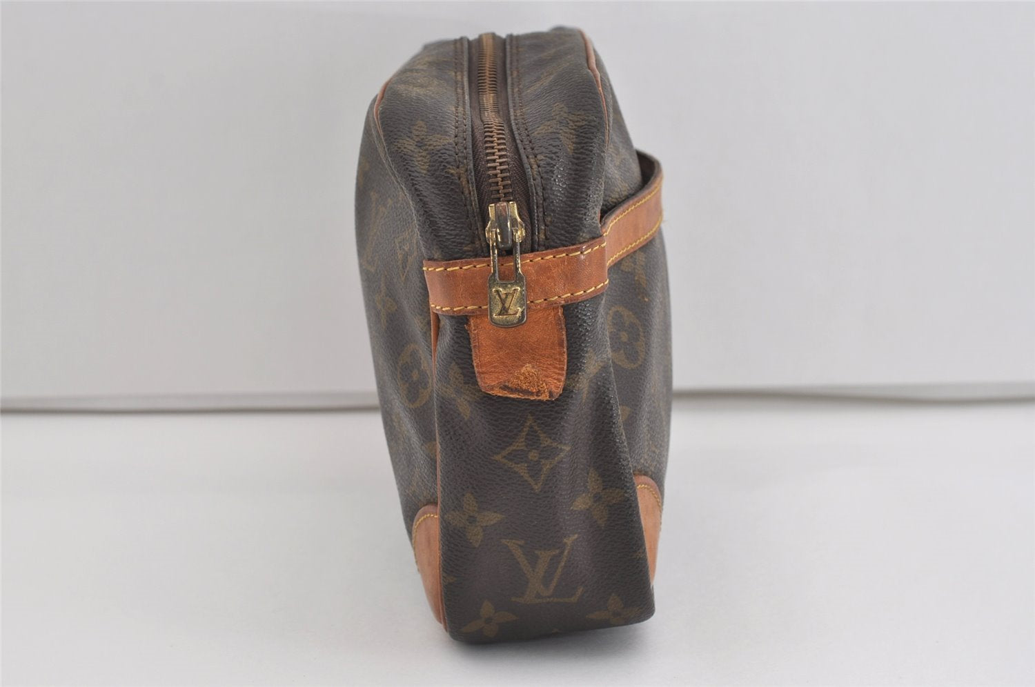 Authentic Louis Vuitton Monogram Compiegne 28 Clutch Hand Bag M51845 LV 1538I