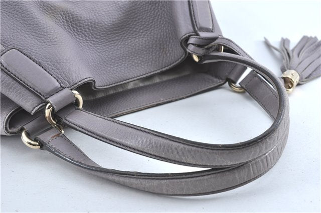 Authentic GUCCI SOHO Tassel Shoulder Tote Bag Leather 282309 Light Purple 1539C