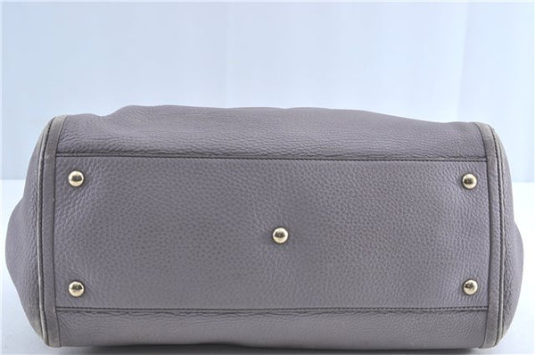 Authentic GUCCI SOHO Tassel Shoulder Tote Bag Leather 282309 Light Purple 1539C