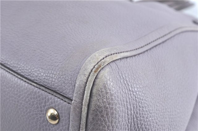 Authentic GUCCI SOHO Tassel Shoulder Tote Bag Leather 282309 Light Purple 1539C