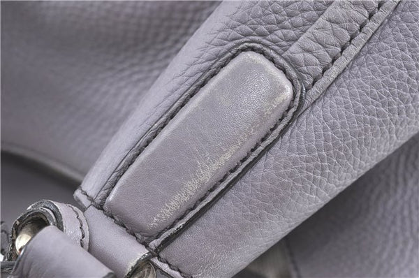 Authentic GUCCI SOHO Tassel Shoulder Tote Bag Leather 282309 Light Purple 1539C