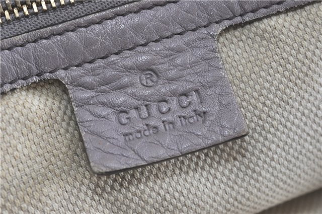 Authentic GUCCI SOHO Tassel Shoulder Tote Bag Leather 282309 Light Purple 1539C