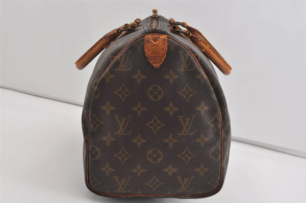 Authentic Louis Vuitton Monogram Speedy 30 Hand Boston Bag M41526 LV 1539I