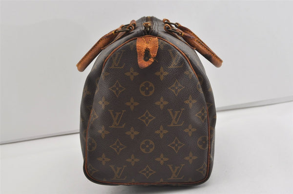 Authentic Louis Vuitton Monogram Speedy 30 Hand Boston Bag M41526 LV 1539I