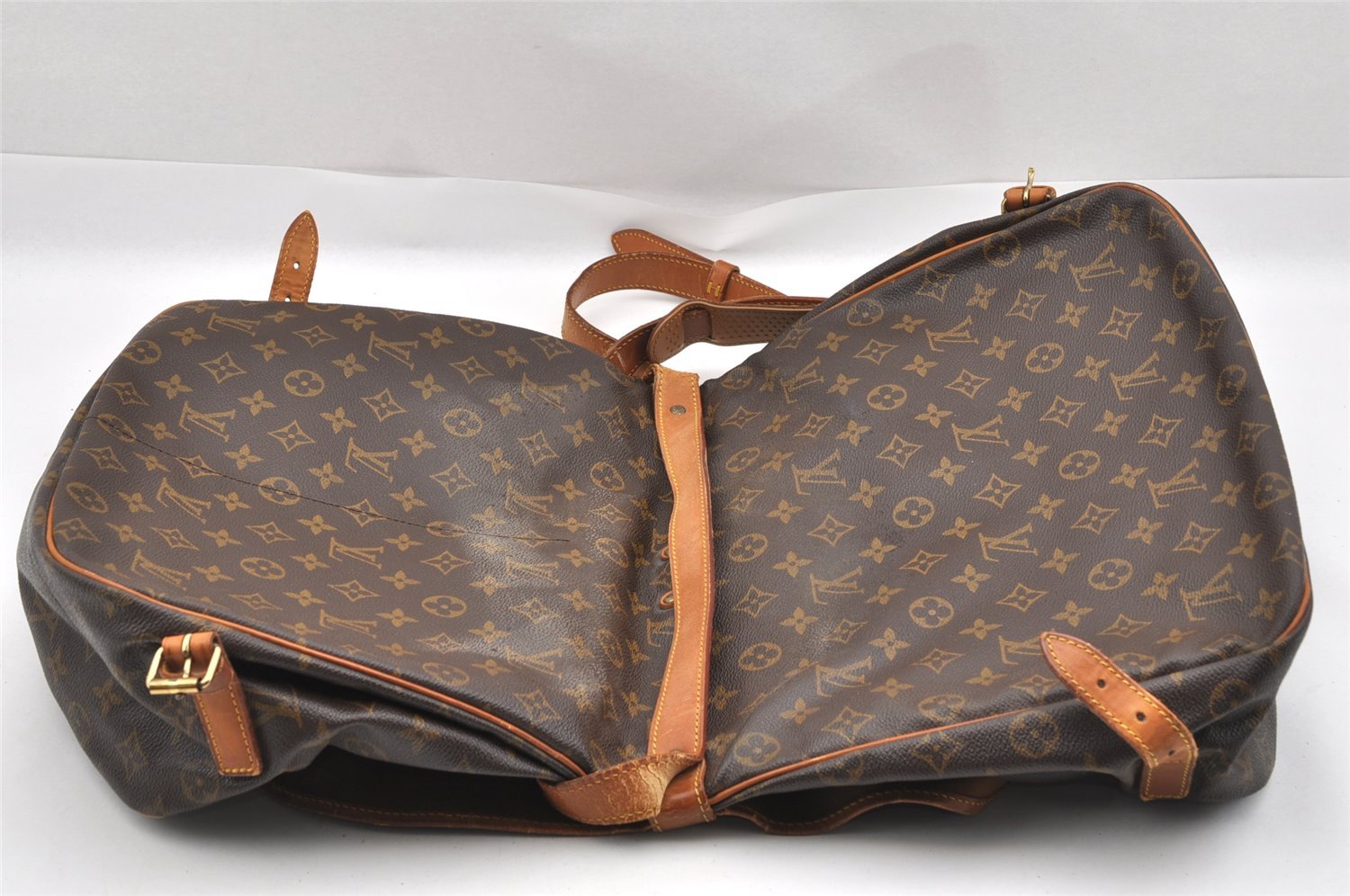 Authentic Louis Vuitton Monogram Saumur 35 Shoulder Cross Bag M42254 LV 1540I