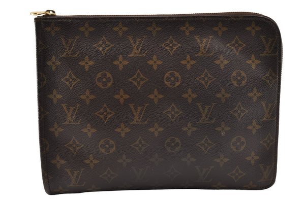 Authentic Louis Vuitton Monogram Poche Documents Document Case M53400 LV 1543I