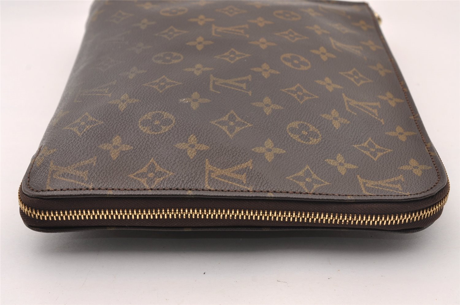Authentic Louis Vuitton Monogram Poche Documents Document Case M53400 LV 1543I