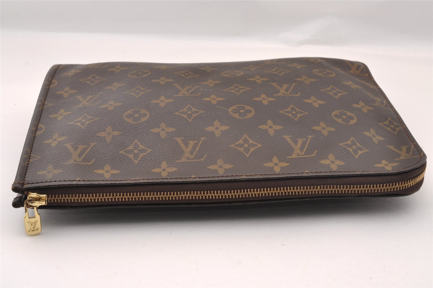 Authentic Louis Vuitton Monogram Poche Documents Document Case M53400 LV 1543I
