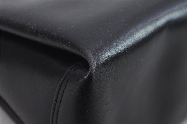 Authentic GUCCI Shoulder Hand Bag Purse Leather Navy Blue 1544D