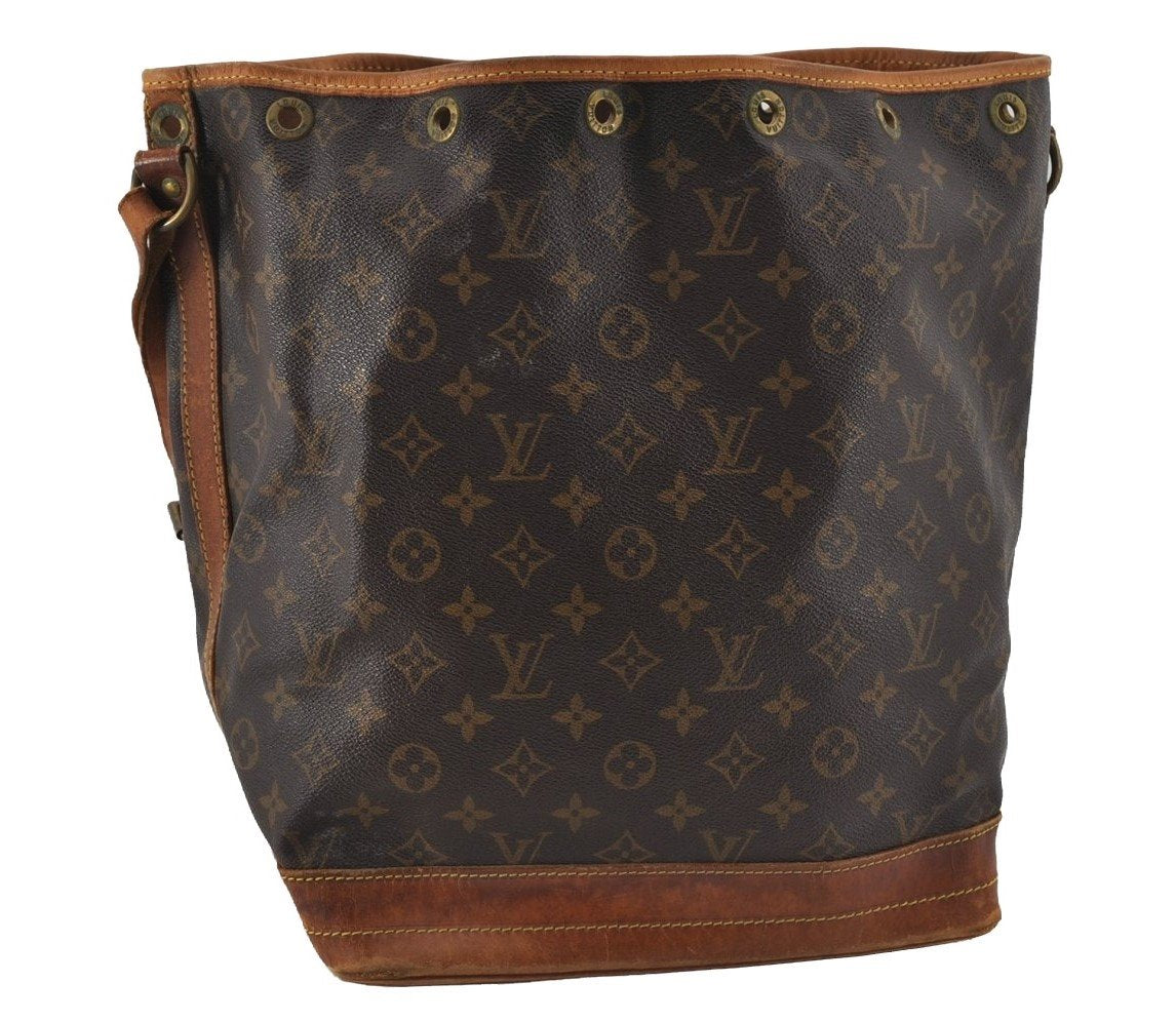 Authentic Louis Vuitton Monogram Noe Shoulder Drawstring Bag M42224 LV 1544I