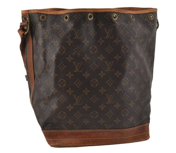Authentic Louis Vuitton Monogram Noe Shoulder Drawstring Bag M42224 LV 1544I