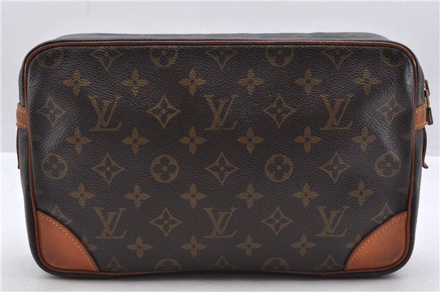 Authentic Louis Vuitton Monogram Compiegne 28 Clutch Hand Bag M51845 LV 1546D