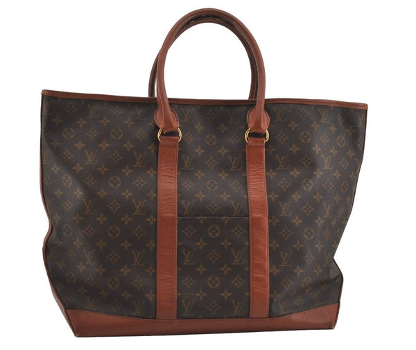 Auth Louis Vuitton Monogram Sac Weekend GM Vintage Tote Hand Bag M42420 LV 1546I