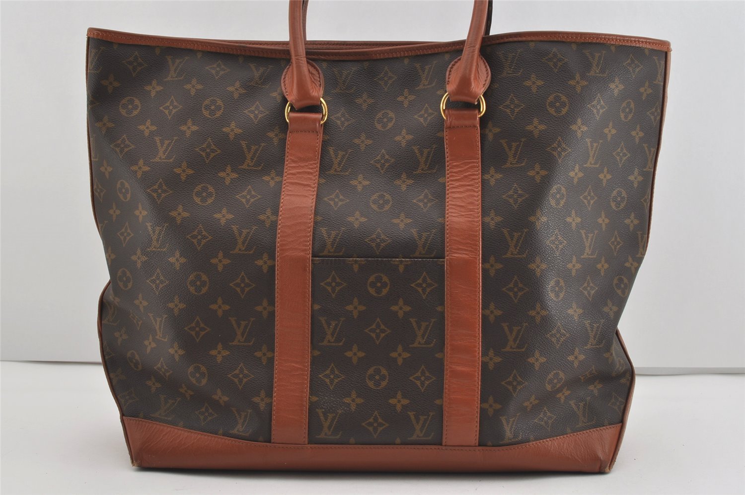 Auth Louis Vuitton Monogram Sac Weekend GM Vintage Tote Hand Bag M42420 LV 1546I