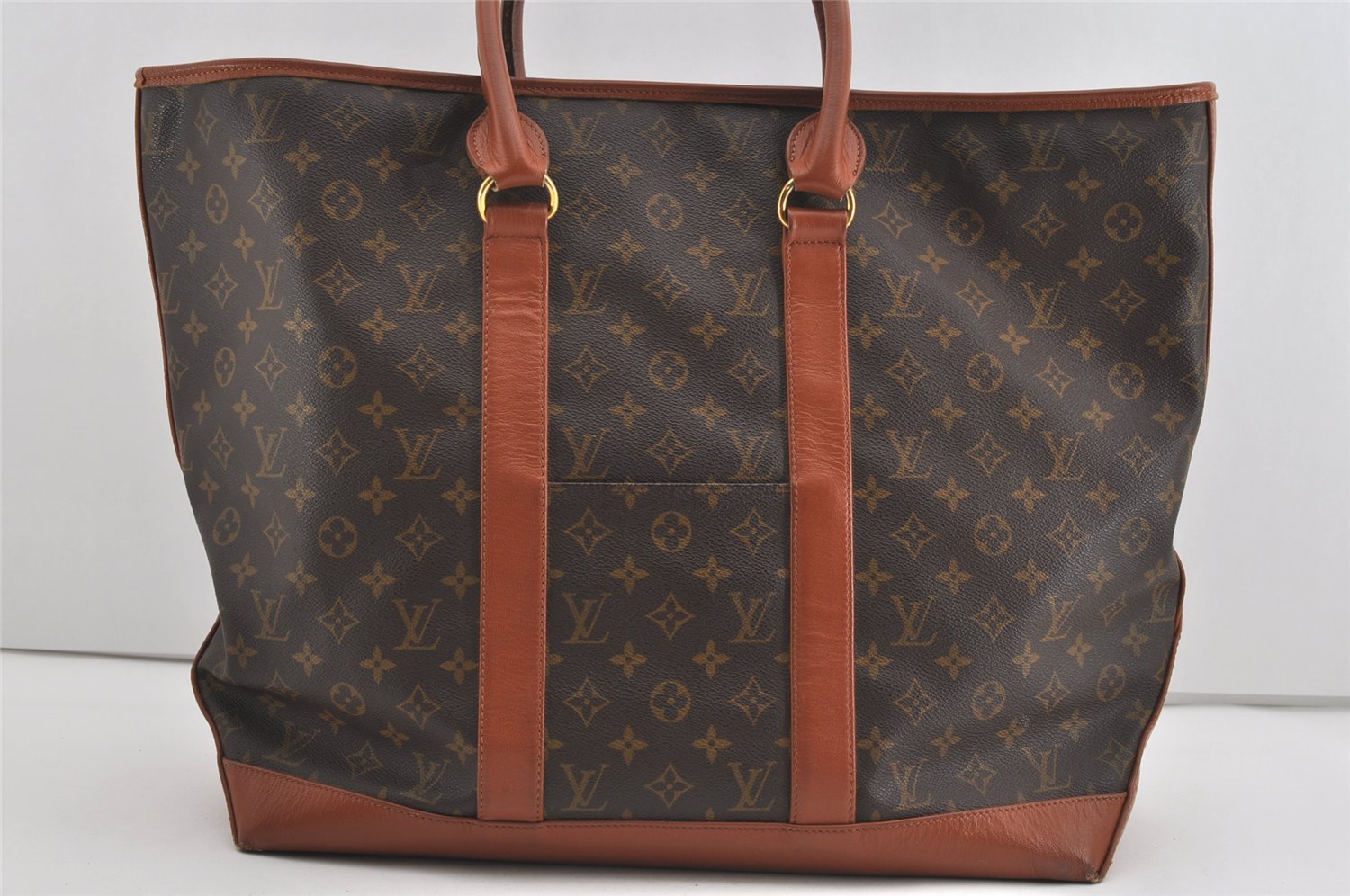 Auth Louis Vuitton Monogram Sac Weekend GM Vintage Tote Hand Bag M42420 LV 1546I
