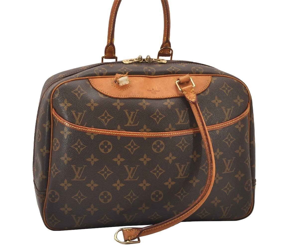 Authentic Louis Vuitton Monogram Deauville Hand Bag M47270 LV Junk 1547I