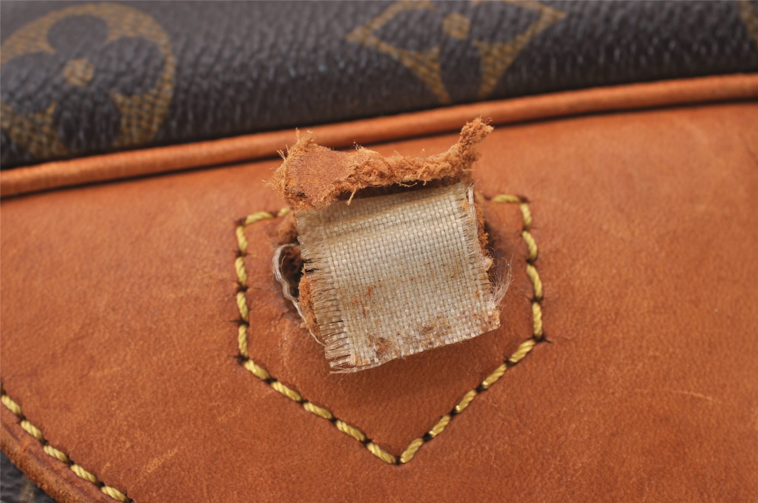 Authentic Louis Vuitton Monogram Deauville Hand Bag M47270 LV Junk 1547I