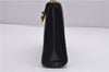 Authentic Ferragamo Gancini Vintage Leather 2 Way Shoulder Hand Bag Black 1548F