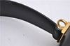 Authentic Ferragamo Gancini Vintage Leather 2 Way Shoulder Hand Bag Black 1548F