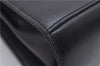 Authentic Ferragamo Gancini Vintage Leather 2 Way Shoulder Hand Bag Black 1548F
