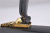 Authentic Ferragamo Gancini Vintage Leather 2 Way Shoulder Hand Bag Black 1548F