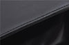 Authentic Ferragamo Gancini Vintage Leather 2 Way Shoulder Hand Bag Black 1548F