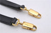 Authentic Ferragamo Gancini Vintage Leather 2 Way Shoulder Hand Bag Black 1548F