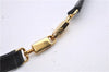 Authentic Ferragamo Gancini Vintage Leather 2 Way Shoulder Hand Bag Black 1548F