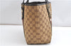 Authentic GUCCI Web Sherry Line Tote Bag GG Canvas Leather 137396 Brown 1549G
