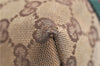 Authentic GUCCI Web Sherry Line Tote Bag GG Canvas Leather 137396 Brown 1549G