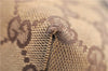 Authentic GUCCI Web Sherry Line Tote Bag GG Canvas Leather 137396 Brown 1549G