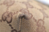 Authentic GUCCI Web Sherry Line Tote Bag GG Canvas Leather 137396 Brown 1549G