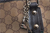 Authentic GUCCI Web Sherry Line Tote Bag GG Canvas Leather 137396 Brown 1549G