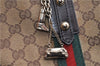 Authentic GUCCI Web Sherry Line Tote Bag GG Canvas Leather 137396 Brown 1549G