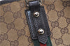 Authentic GUCCI Web Sherry Line Tote Bag GG Canvas Leather 137396 Brown 1549G