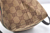 Authentic GUCCI Web Sherry Line Tote Bag GG Canvas Leather 137396 Brown 1549G