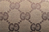 Authentic GUCCI Web Sherry Line Tote Bag GG Canvas Leather 137396 Brown 1549G
