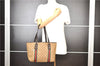 Authentic GUCCI Web Sherry Line Tote Bag GG Canvas Leather 137396 Brown 1549G