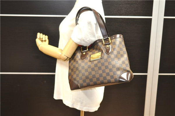 Authentic Louis Vuitton Damier Hampstead PM Shoulder Tote Bag N51205 LV 1550F