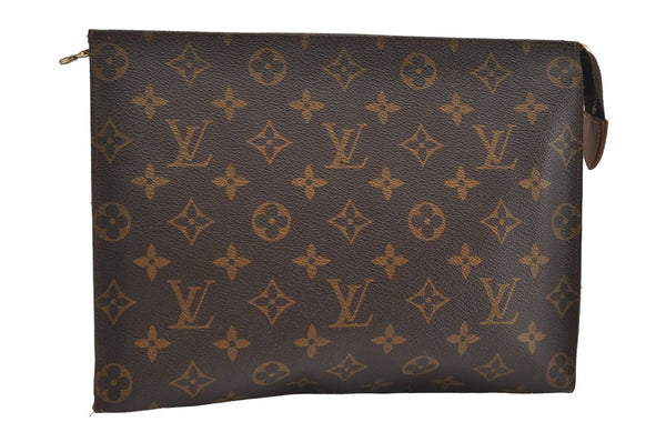Auth Louis Vuitton Monogram Poche Toilette 26 Cosmetics Pouch Old Model LV 1550I