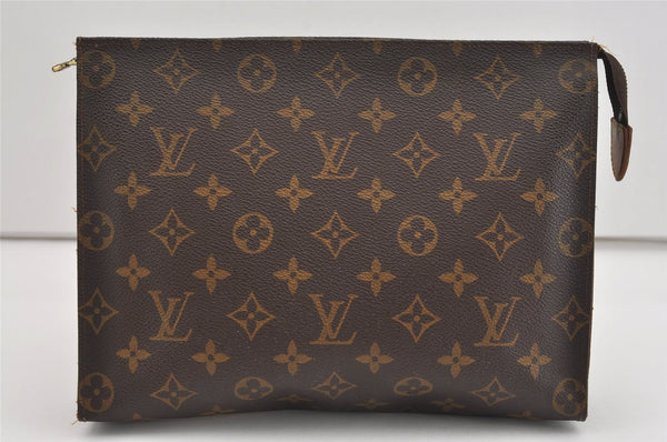 Auth Louis Vuitton Monogram Poche Toilette 26 Cosmetics Pouch Old Model LV 1550I
